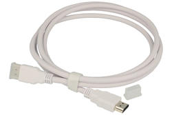 Cable; HDMI; KHDMI2xW; 2x HDMI plugs; 1,8m; white; round; PVC