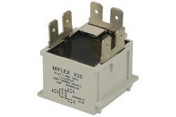 Filter; anti-interference; X25U410M354MS; 250V AC; 100nF; 27nF; 16A; 6,3mm connectors; 28,5x34,5mm; Miflex; RoHS