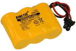 Rechargeable battery; Ni-Cd; N450AAK3BC; 3,6V; 450mAh; 43x31x14mm; cable + connector; Kinetic