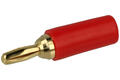 Banana plug; 2mm; 25.202.1; red; 24,3m; solder; 10A; 60V; gold plated brass; PE; Amass; RoHS