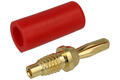 Banana plug; 2mm; 25.202.1; red; 24,3m; solder; 10A; 60V; gold plated brass; PE; Amass; RoHS