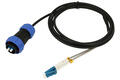 Plug with cable; LC; SY2510/PLC-2M; LC plug with 2m cable; straight; black; screwed; IP67; plastic; Weipu; RoHS