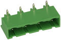 Terminal block; pluggable; 2EDGRC-7.5-04P-14-00A(H); 4 ways; R=7,50mm; 8,2mm; 20A; 400V; through hole; angled 90°; screwless; PCB; green; Degson; RoHS
