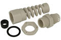 Cable gland with grommet; PG9; plastic; IP68; light gray; PG9; 4÷8mm; 15,3mm; with PG type thread; Howo; RoHS