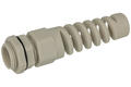 Cable gland with grommet; PG11; plastic; IP68; light gray; PG11; 5÷10mm; 18,6mm; with PG type thread; Howo; RoHS