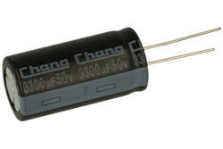 Kondensator; elektrolityczny; 3300uF; 50V; RL1H332MM350A00CE0; fi 18x35mm; 7,5mm; przewlekany (THT); luzem; Changzhou Huawei Electronic; RoHS