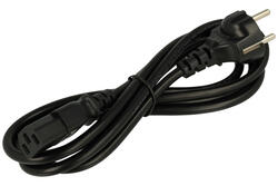 Cable; power supply; AK01k; IEC C13 IBM straight socket; CEE 7/7 straight plug; 1,8m; black; 3 cores; 0,75mm2; 10A; PVC; round; stranded; CCA