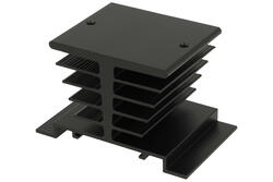 Heatsink; DY-KG/2; for 1 phase SSR; with holes; blackened; 2,2K/W; 50mm; 80mm; 50mm
