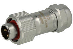 Plug; WY12J3TE; 3 ways; solder; 2,0mm2; 10,5-12,5mm; for cable; IP67; 13A; 250V; Weipu; RoHS