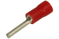 Connector; 1,9 mm; wire pin; insulated; KKR 1,9; red; straight; for cable; 0,5÷1,5mm2; crimped; 1 way