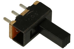 Przełącznik; suwakowy; SS12F13-GBR6; ON-ON; do lutowania; R=3,0mm; 2 pozycje; 1 tor; 10,5mm; 5,8mm; 5,1mm; 8mm; 0,1A; 24V DC; bez możliwości przykręcenia