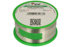 Soldering wire; 0,7mm; reel 0,25kg; SAC305/0,70/0,25; lead-free; Sn96,5Ag3,0Cu0,5; Cynel; wire; 1.1.3/3/3.0%; solder tin