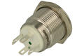 Switch; push button; GQ19F-10E/J/G/24v/S; OFF-(ON); 1 way; LED 24V backlight; green; momentary; panel mounting; 220V AC; 2A; 36V DC; 19mm; IP65; Onpow; RoHS