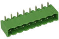 Terminal block; 2EHDRC-08P; 8 ways; R=5,08mm; 12mm; 15A; 300V; through hole; angled 90°; closed; solder; green; Dinkle; RoHS