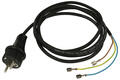 Cable; power supply; KZWP7/7; wires; CEE 7/7 straight plug; 2m; black; 3 cores; 1,00mm2; 10A; round; stranded; CCA