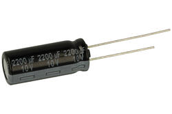 Kondensator; niskoimpedancyjny; elektrolityczny; EEUFR1A222L; 2200uF; 10V; FR-A; fi 10x25mm; 5mm; przewlekany (THT); luzem; Panasonic; RoHS