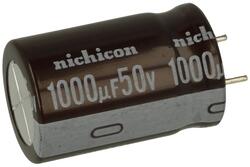 Capacitor; Low Impedance; electrolytic; UPW1H102MHD; 1000uF; 50V; UPW; diam.16x26mm; 5mm; through-hole (THT); tape; Nichicon; RoHS