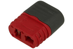 Socket; DC power; AM1015E-F; 2 ways; straight; red; solder; 25A; 500V; polyamide (PA); Amass; RoHS