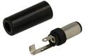 Plug; 2,5mm; DC power; 5,5mm; NES/J 25 SCHWARZ; straight; for cable; solder; 1A; 12V; RoHS