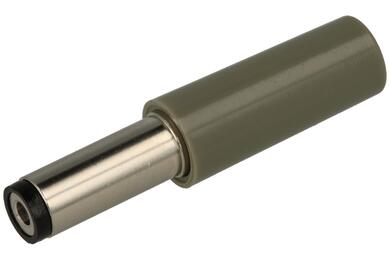 Plug; 2,1mm; DC power; 5,5mm; 14,0mm; NES/J 210 GRAU; straight; for cable; solder; 0,5A; 12V; RoHS