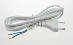 Kabel; zasilający; S15272; wtyk sieciowy CEE 7/16 płaski; przewody; 2m; biały; 2 żyły; 0,75mm2; Emos; PVC; płaski; linka; Cu; RoHS