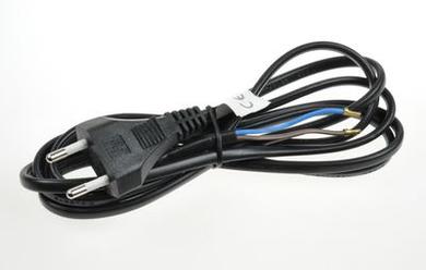 Cable; power supply; S19272; CEE 7/16 flat plug; wires; 2m; black; 2 cores; 0,75mm2; Emos; PVC; round; stranded; Cu; RoHS