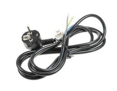 Cable; power supply; S18312; wires; CEE 7/7 angled plug; 2m; black; 3 cores; 1,00mm2; Emos; PVC; round; stranded; Cu; RoHS