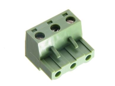 Terminal block; XY2500F-M-03P7,5; 3 ways; R=7,50mm; 18,6mm; 12A; 300V; for cable; angled 90°; square hole; slot screw; screw; vertical; 2,5mm2; green; Xinya; RoHS