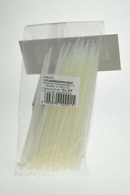 Ties; for cables; HA205; 150mm; 2,5mm; white; 100pcs.; Fasteman