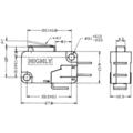 Microswitch; VS15N01-1C; lever; 14mm; 1NO+1NC common pin; snap action; conectors 6,3mm; 15A; 250V; Highly; RoHS