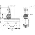 Microswitch; Z15G1318; pin plunger with roller; 33,4mm; 1NO+1NC common pin; snap action; screw; 15A; 250V; IP40; Highly; RoHS