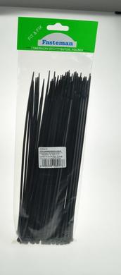 Ties; for cables; HA210B; 300mm; 3,6mm; black; 100pcs.; Fasteman