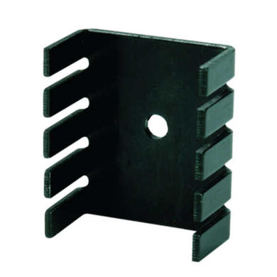 Heatsink; with hole; V7110/3; blackened; 30mm; U; 25mm; 11mm