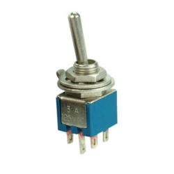 Switch; toggle; SMTS202; 2*2; ON-ON; 2 ways; 2 positions; bistable; panel mounting; solder; 1A; 250V AC; blue; 14mm; RoHS