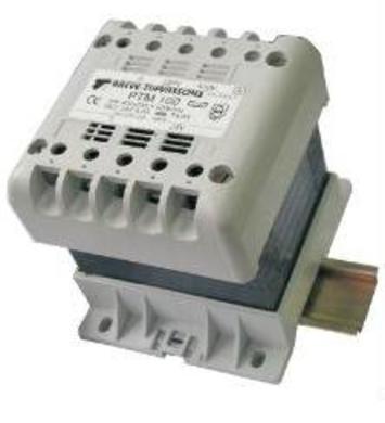 Transformator; w obudowie; na szynę DIN; PTM100 230/24V; 100VA; 230V; 24V; 4,16A; Breve; IP21