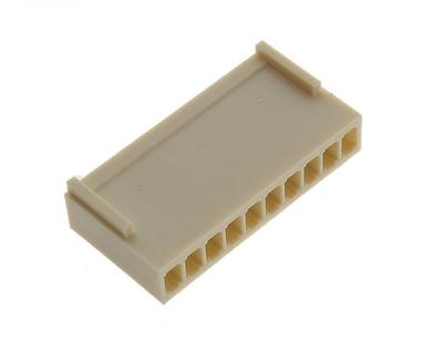 Socket; HU-10; 10 ways; straight; 2,54mm; for cable; RoHS