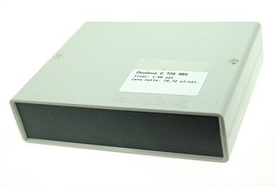 Enclosure; for instruments; desktop; G738; ABS; 140mm; 110mm; 35mm; light gray; black ABS ends; Gainta; RoHS