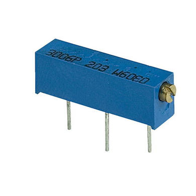 Potentiometer; mounting; helitrim; multi turns; 3006P-201; 200ohm; linear; 10%; 0,5W; through-hole (THT); cermet; 3006 19mm; RoHS