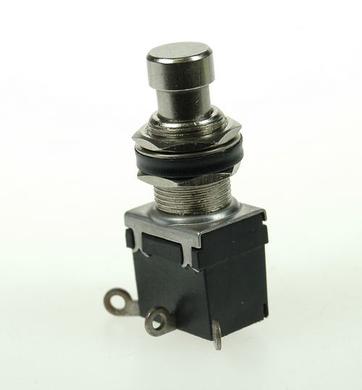 Switch; push button; PBS24-112; ON-(ON); silver; no backlight; solder; 2 positions; 2A; 250V AC; 12mm; 30mm