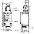 Limit switch; WL5102; pin plunger with roller; 44mm; 1NO+1NC; snap action; screw; 10A; 250V; IP54; Highly; RoHS