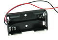 Battery holder; BC203II; 2xR6(AA); with 150mm cable; container; black; R6 AA