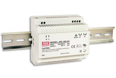 Power Supply; DIN Rail; DR-100-24; 24V DC; 4,2A; 100,8W; LED indicator; Mean Well