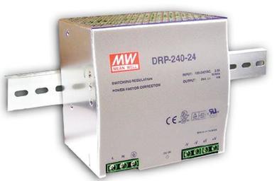 Zasilacz; na szynę DIN; DRP-240-24; 24V DC; 10A; 240W; sygnalizacyjna dioda LED; Mean Well