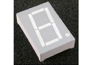 Display; LED; SA10-21SRWA; single; red; anode; 7-segment; 25,4mm; 24mm; 34mm; Background colour: gray; 12÷60mcd; 640nm; Kingbright; 20mA; 1,85V