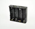 Battery holder; BC304; 4xR6(AA); for soldering; container; black; R6 AA