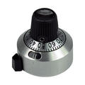 turns counter; 18-1-11; 6,35mm; black; gray; fi 22/11mm; 22,5mm; plastic; aluminium; with range/scale; screw fastening; 15; Vishay