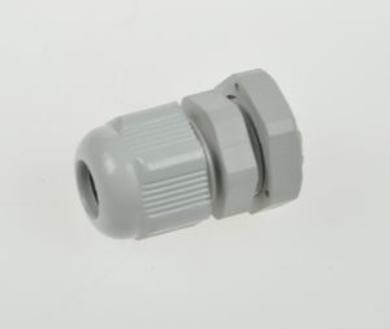 Cable gland; PG09; nylon; IP68; light gray; PG9; 4÷8mm; 16,0mm; with PG type thread; RoHS