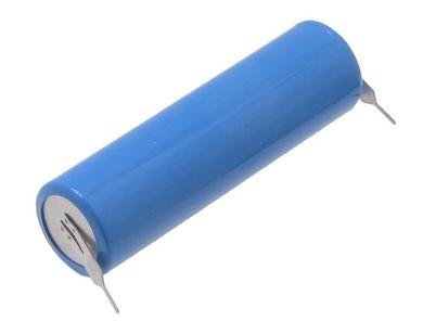 Bateria; litowa; CR14505-1L2 AA; 3V; 1500mAh; fi 14,3x50mm; do druku poziomy; 2 piny; Kinetic; CR14505-IL2