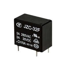 Przekaźnik; elektromagnetyczny miniaturowy; HF32F-012-ZS  (JZC32F); 12V; DC; 1 styk przełączny; 3A; 250V AC; 3A; 30V DC; do druku (PCB); Hongfa