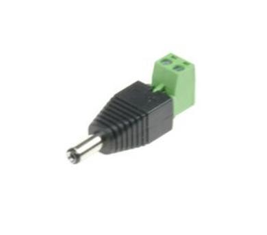 Plug; 2,1mm; DC power; 5,5mm; WDC21-55Sz; straight; for cable; screw; plastic; RoHS